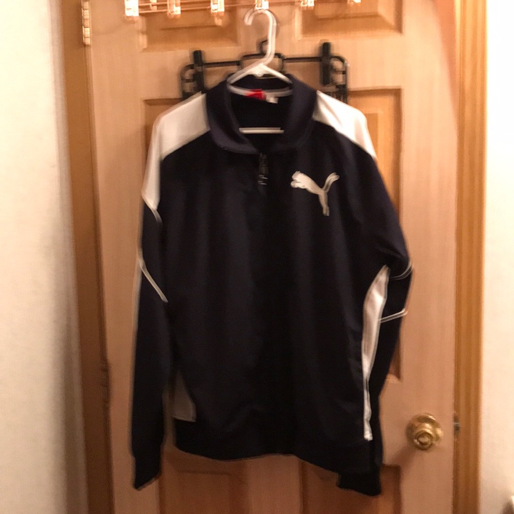 Men’s Track jacket. Puma. Black and white. Size XL.